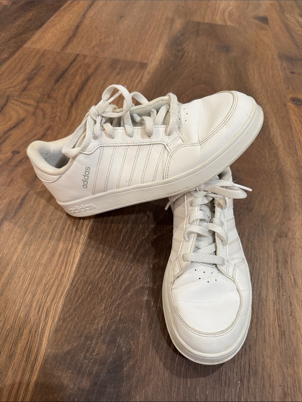 adidas White Low-Top Sneakers